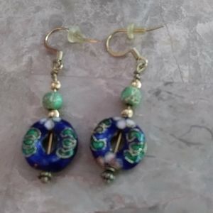 NWOT Handmade Cloisonn'e earrings